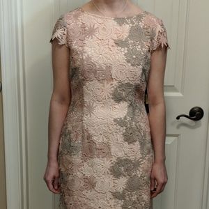 - NWT Tahari 4p lace overlay, pink blush dre…